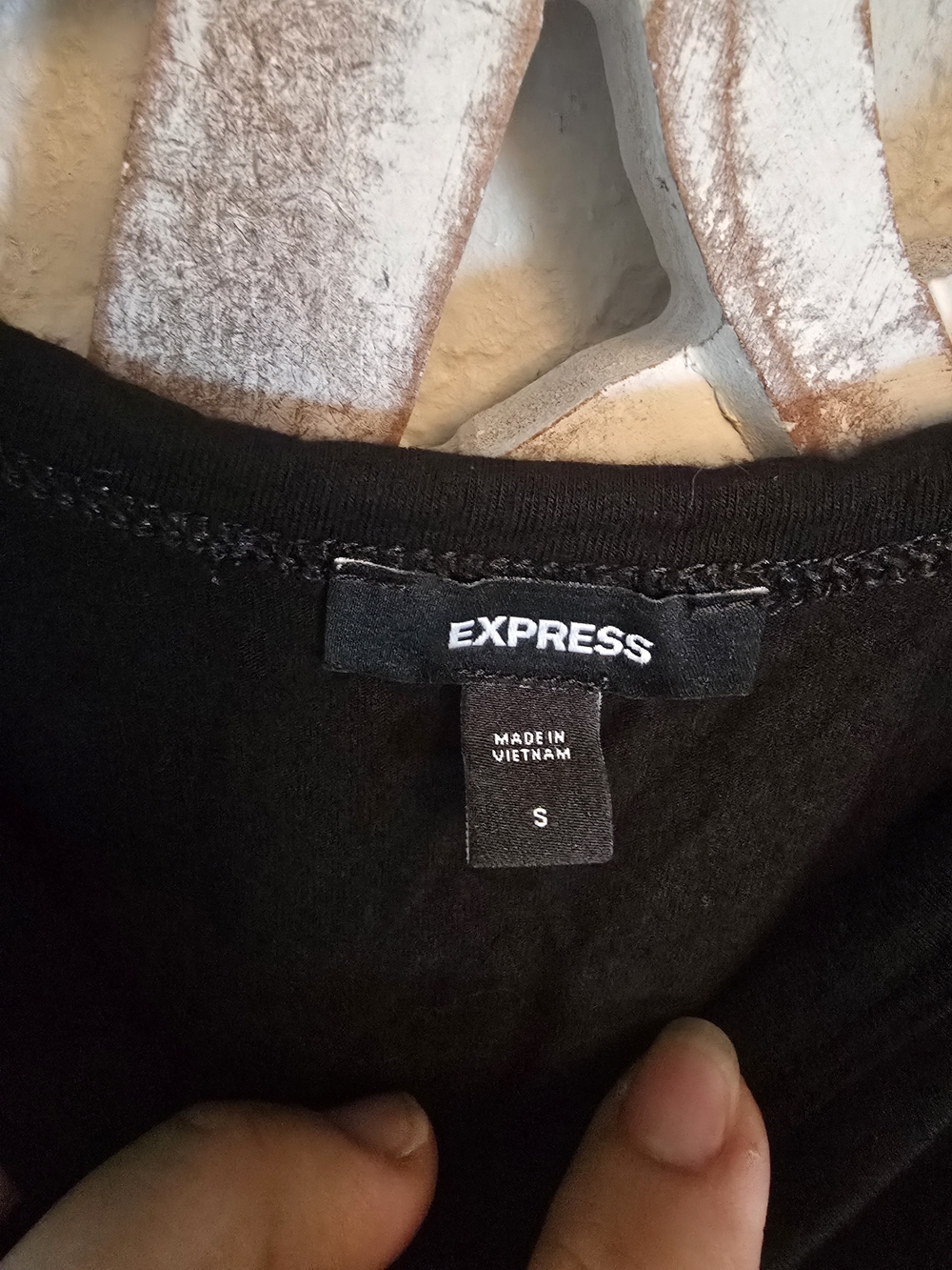 Express Women's Scoop Neck Sleeveless Tie Waist Romper Black S - Picture 5 of 9